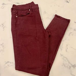 Maroon Tall Skinny Jeans